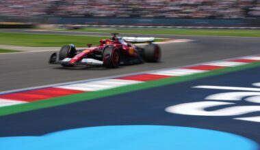 Charles Leclerc durante la primera sesión de entrenamientos libres en México.