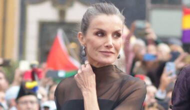 La reina Letizia deslumbra con un vestido negro con trasparencias en los Premios Princesa de Asturias