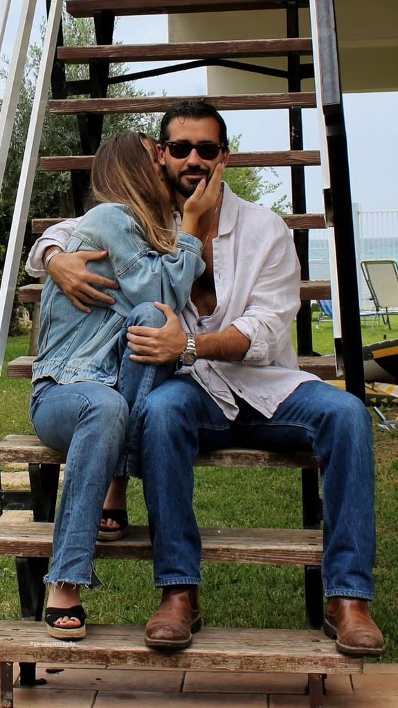 Álvaro Berro, hijo de David Cantero, con su novia 