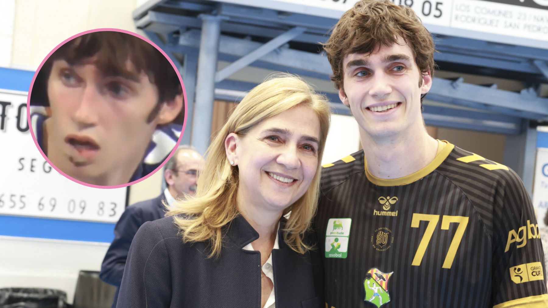 Pablo Urdangarin sufre un fuerte choque en el terreno de juego: la infanta Cristina, muy preocupada