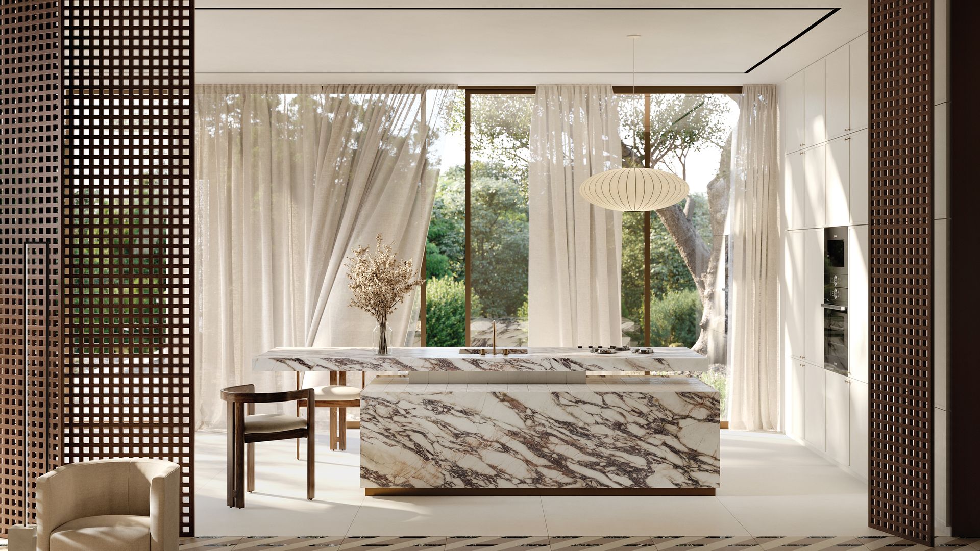 Cocina elegante con isla