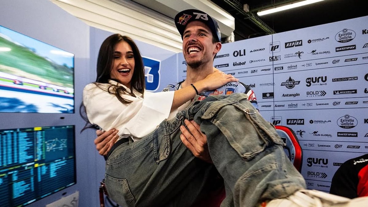 Lío embarazoso con Álex Márquez y su novia Gabriela Guzmán tras proclamarse subcampeón del mundo de MotoGP
