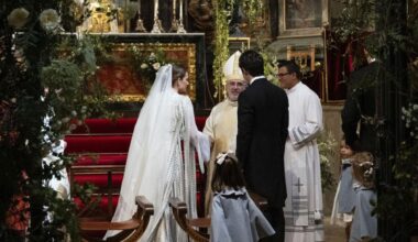 La boda de Fernando Palazuelo y Micaela Belmont, en imágenes