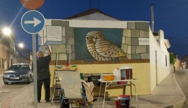 Nava del Rey se tiñe de color con trece murales del pintor Manuel Sierra