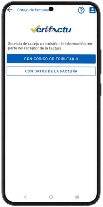 Vista de la aplicación al generar la factura