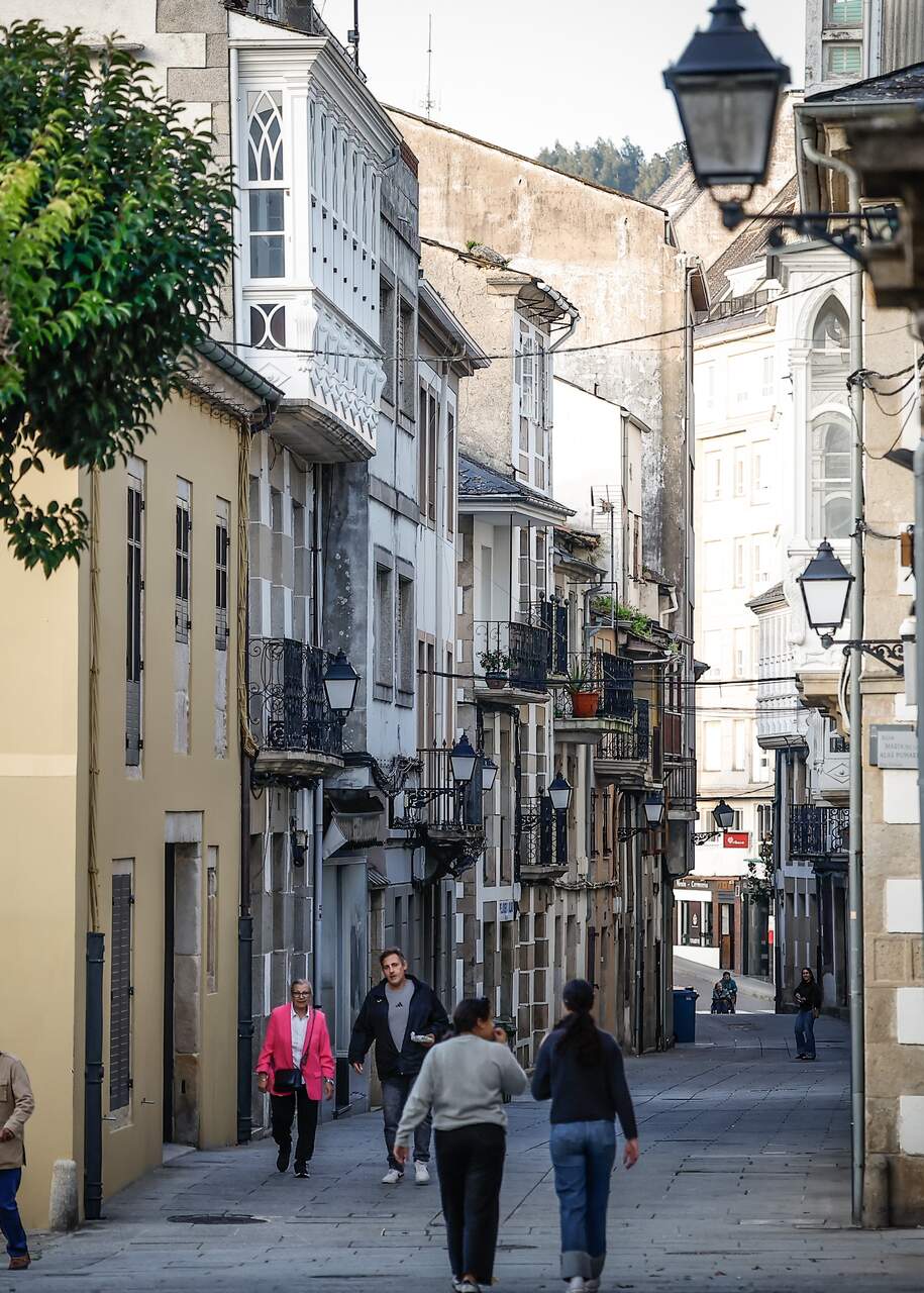 Casa donde nació Maruja Mallo (segunda por la izquierda). JOSÉ Mª ÁLVEZ
