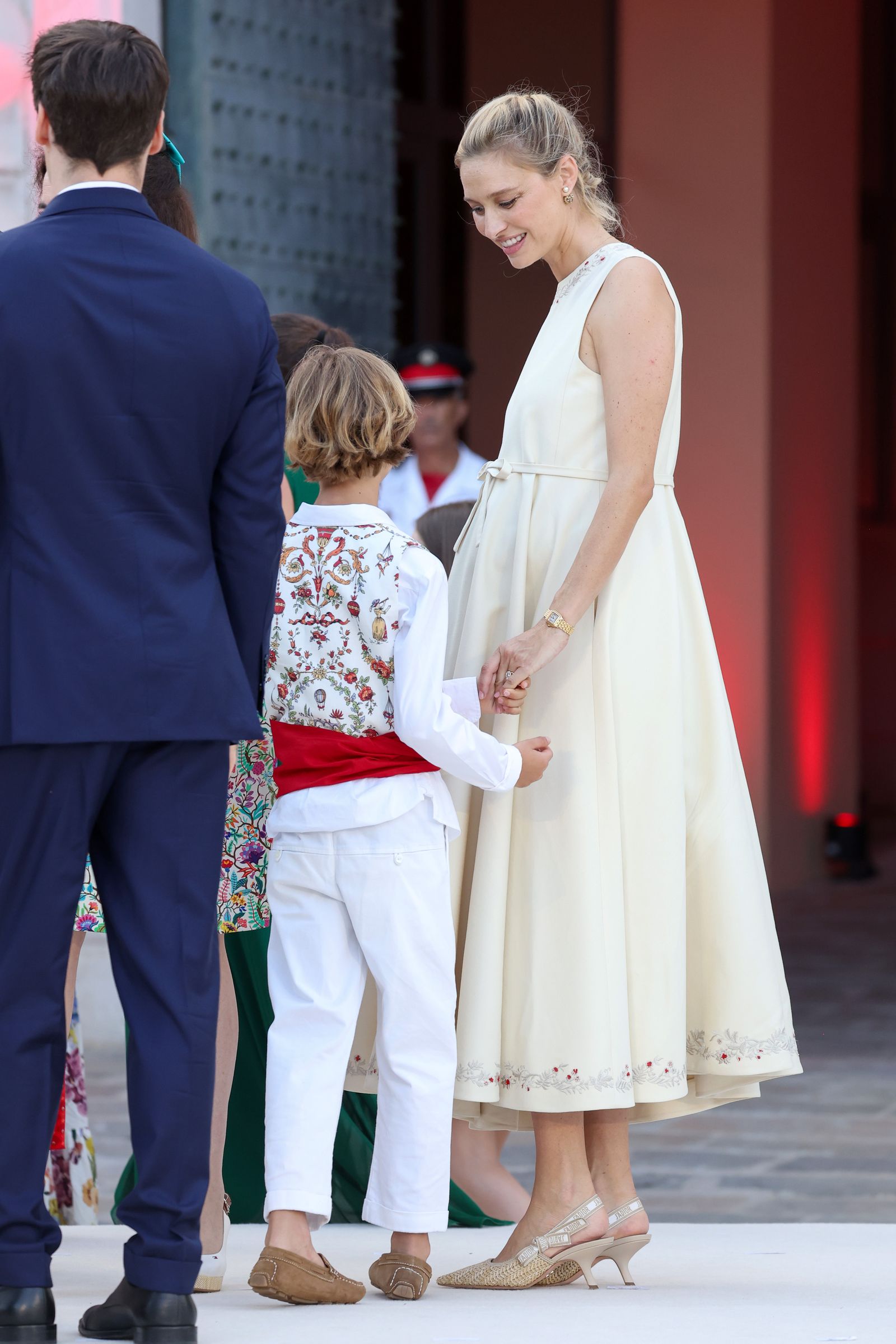 Beatrice Borromeo con su hijo mayor Stefano.
