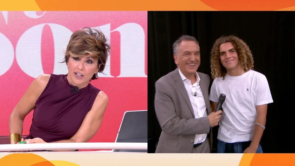 Sonsoles Ónega y Roberto Brasero con su hijo Íñigo