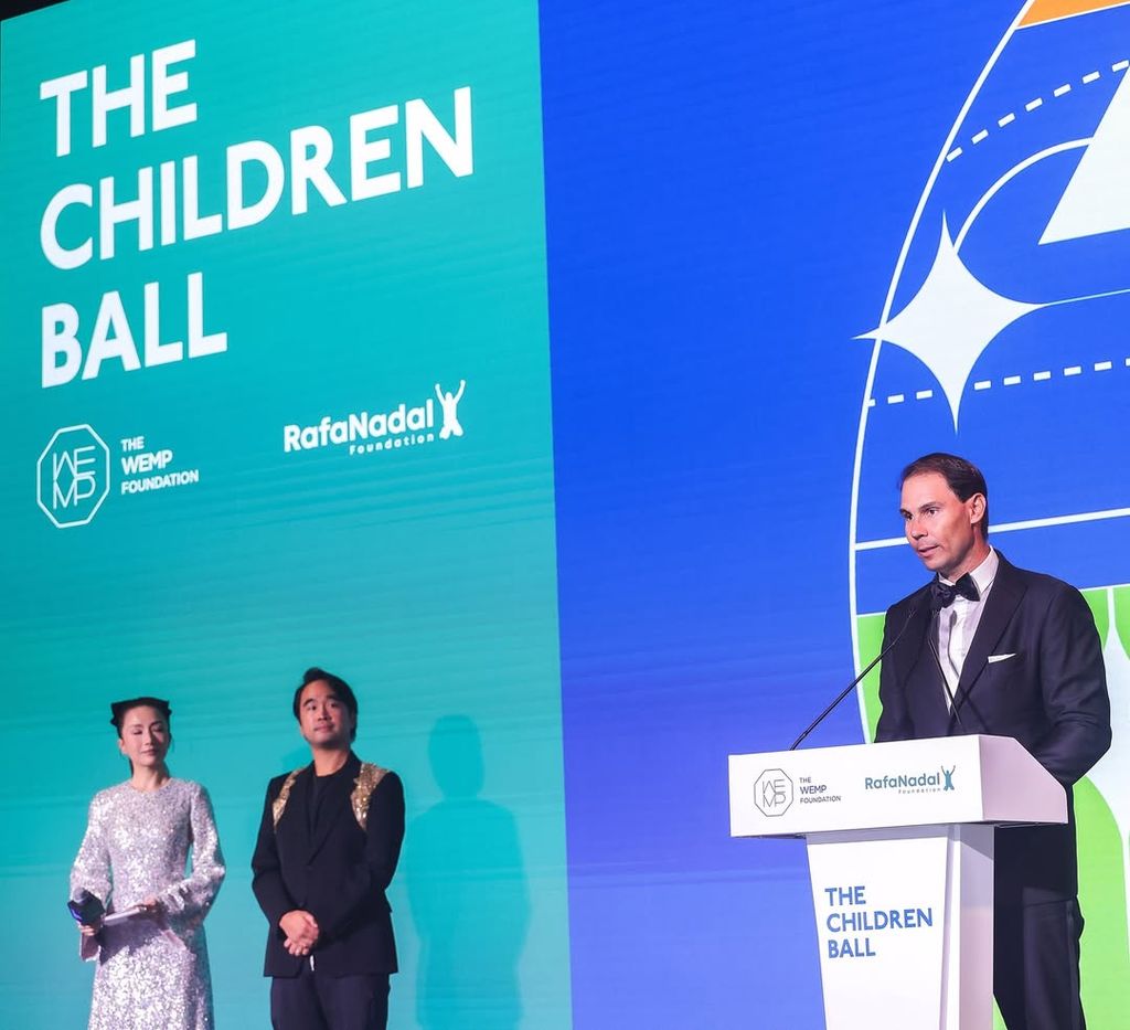 Rafa Nadal y Mery Perelló, en gala benéfica en Hong Kong