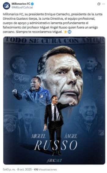 Fue campeón con Millonarios en