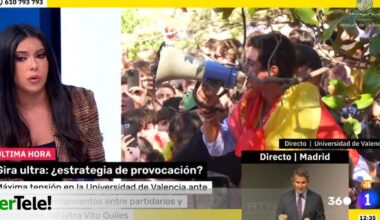 Sarah Santaolalla critica en RTVE a la Policía por su laxitud con Vito Quiles y el sindicato Jupol la llama "cuñada"