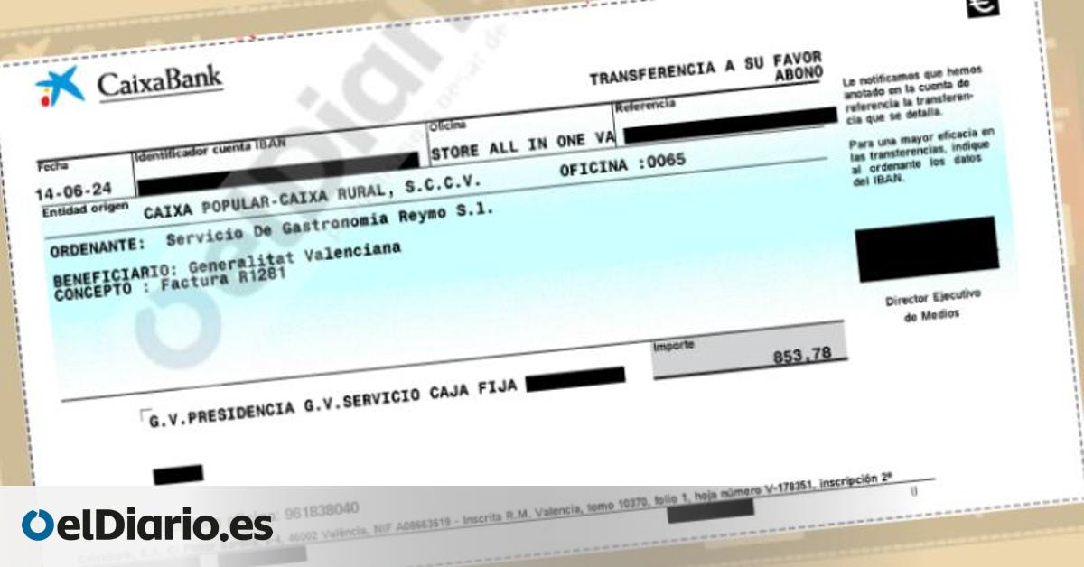 pagó "en efectivo" una comida de 853 euros