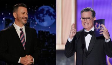 Jimmy Kimmel y Stephen Colbert aparecen en el late show del otro y ofrecen una exhibición de compañerismo: "Hola Donald"