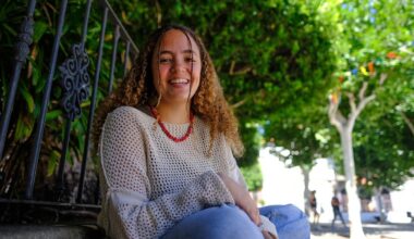 Victoria González, autora de El Guernica Rifeño, en Teror.