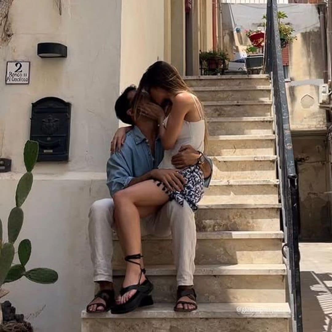 Álvaro Berro, hijo de David Cantero, con su novia