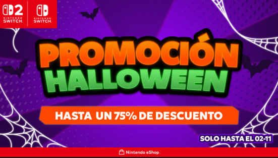 Nintendo lanza ofertas en juegos destacados de Switch y Switch 2 con la Promoción Halloween de la eShop