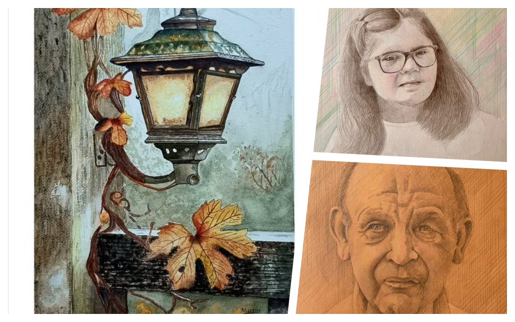 Arte tomellosero en las redes: Dos retratos y una bella acuarela