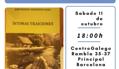 Presentación del libro "Íntimas Traiciones", de José Manuel Bermúdez, en el Centro Gallego de Barcelona | GaliciaAberta