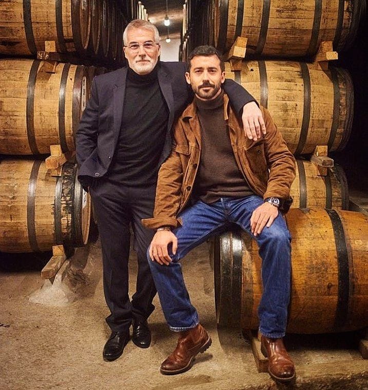 David Cantero con su hijo Álvaro