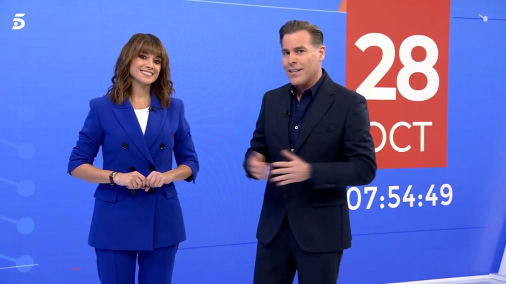 Arancha Morales y Bricio Segovia en el informativo 