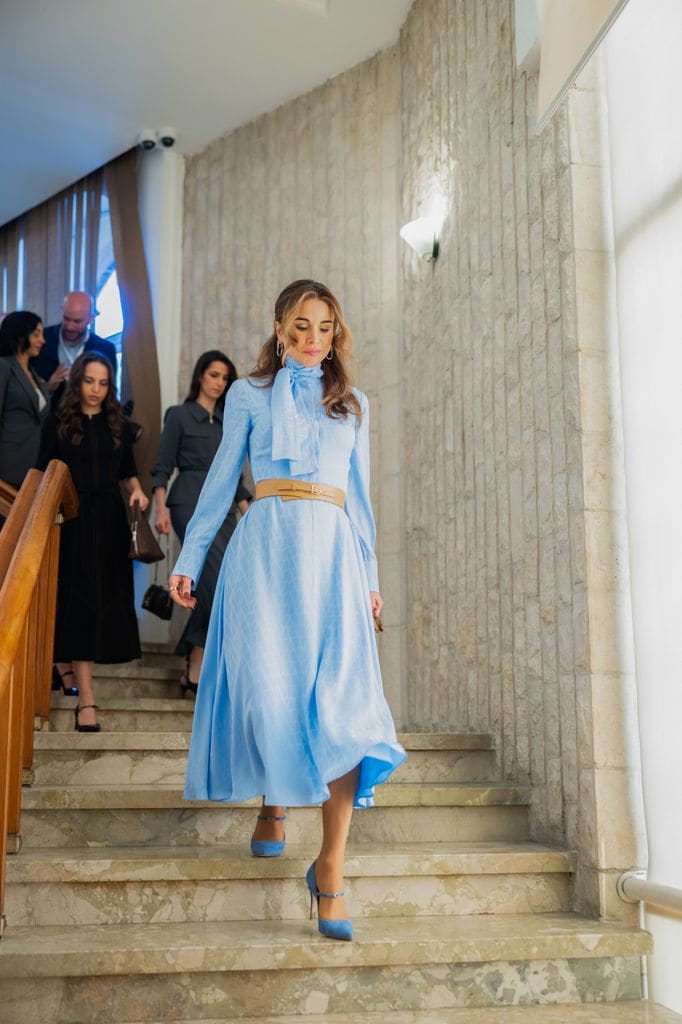 Rania de Jordania en la apertura del Parlamento hachemita en Amán, 2025