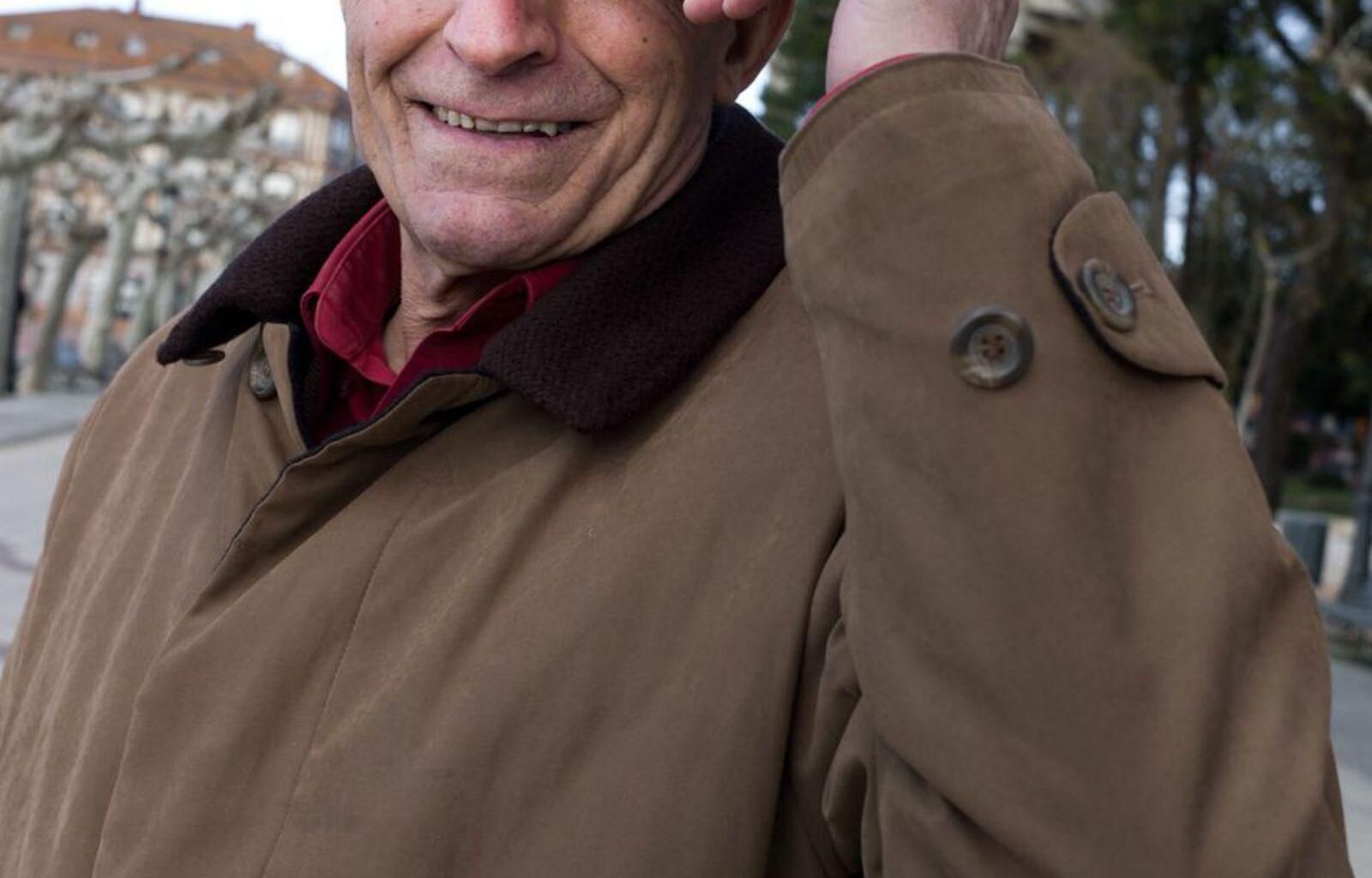 El actor Saturnino García en los Paseos de la Mota, hace años.
