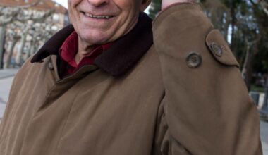 El actor Saturnino García en los Paseos de la Mota, hace años.