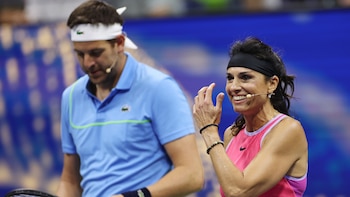 Gabriela Sabatini y Roger Federer