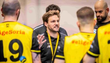 Oriol Castellarnau, durante un partido del BM Soria.