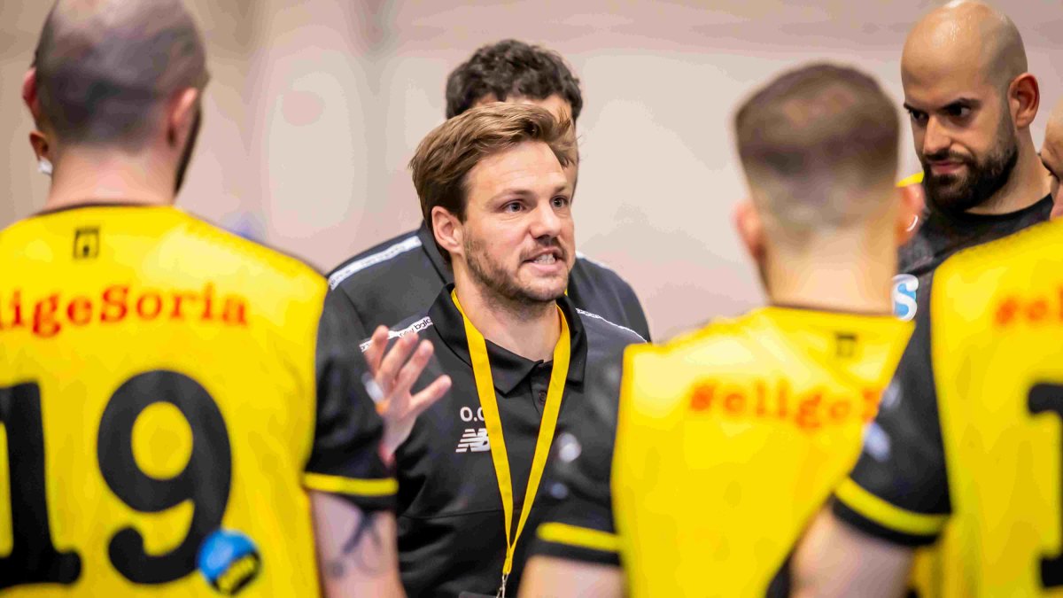 Oriol Castellarnau, durante un partido del BM Soria.