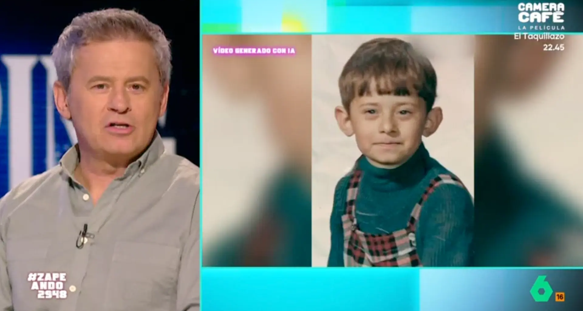 Los colaboradores de 'Zapeando' se reencuentran con sus versiones infantiles gracias a la inteligencia artificial