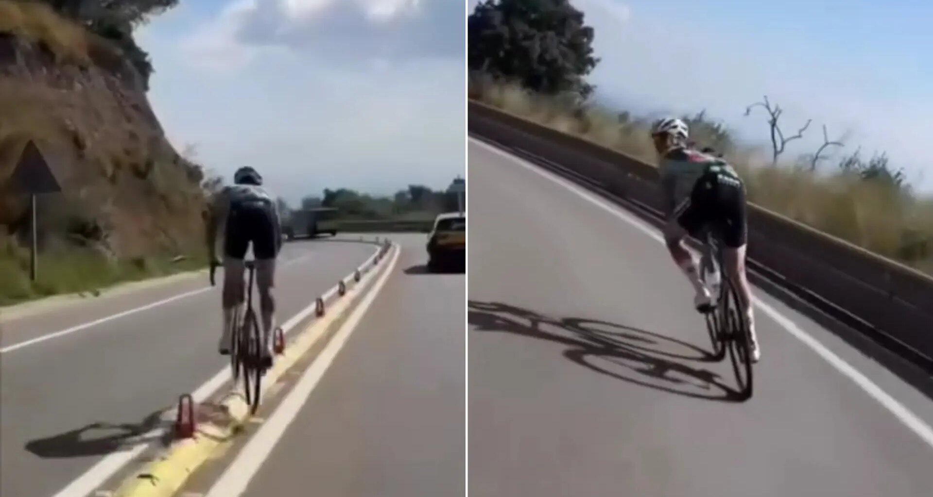 saltos de un carril a otro en sentido contrario