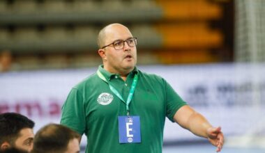 Gordo en un partido del Ademar de esta temporada.