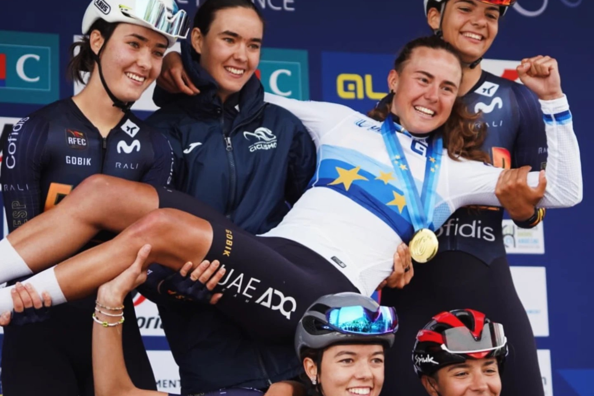 Blasi, con su maillot de campeona de Europa.