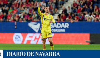 Parado en el minuto 10 el Osasuna-Getafe en El Sadar por una protesta de la grada contra Israel