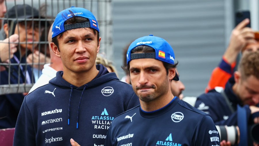 Carlos Sainz y Alex Albon, en Singapur.