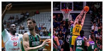 Ante Tomic y Olek Balcerowki en sus respectivos partidos de BCL