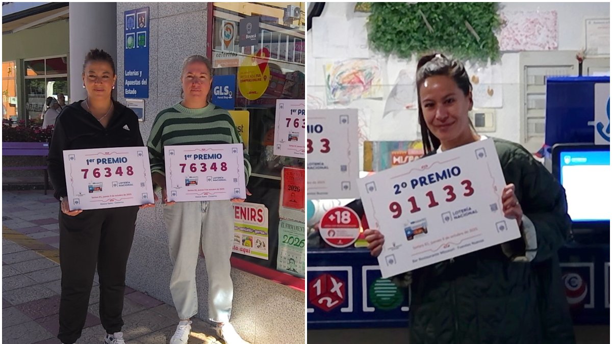 Cistierna, a la izquierda y Fuentes Nuevas, a la derecha, han sido las localidades agraciadas con los primeros premios de la Lotería Nacional.