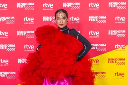 Rosalinda Galán en la presentación del Benidorm Fest 2026