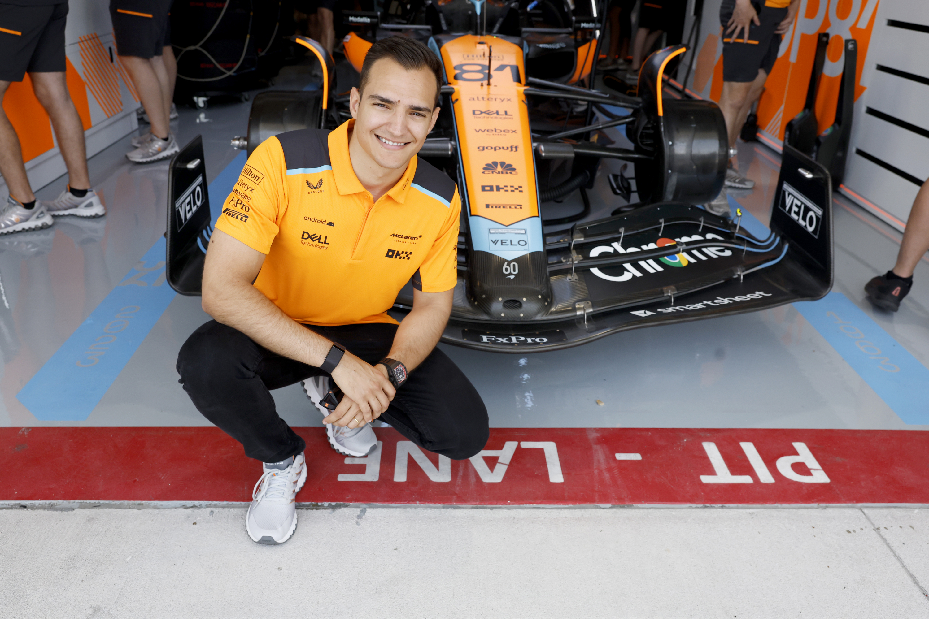 Álex Palou en su etapa como piloto reserva de McLaren en F1