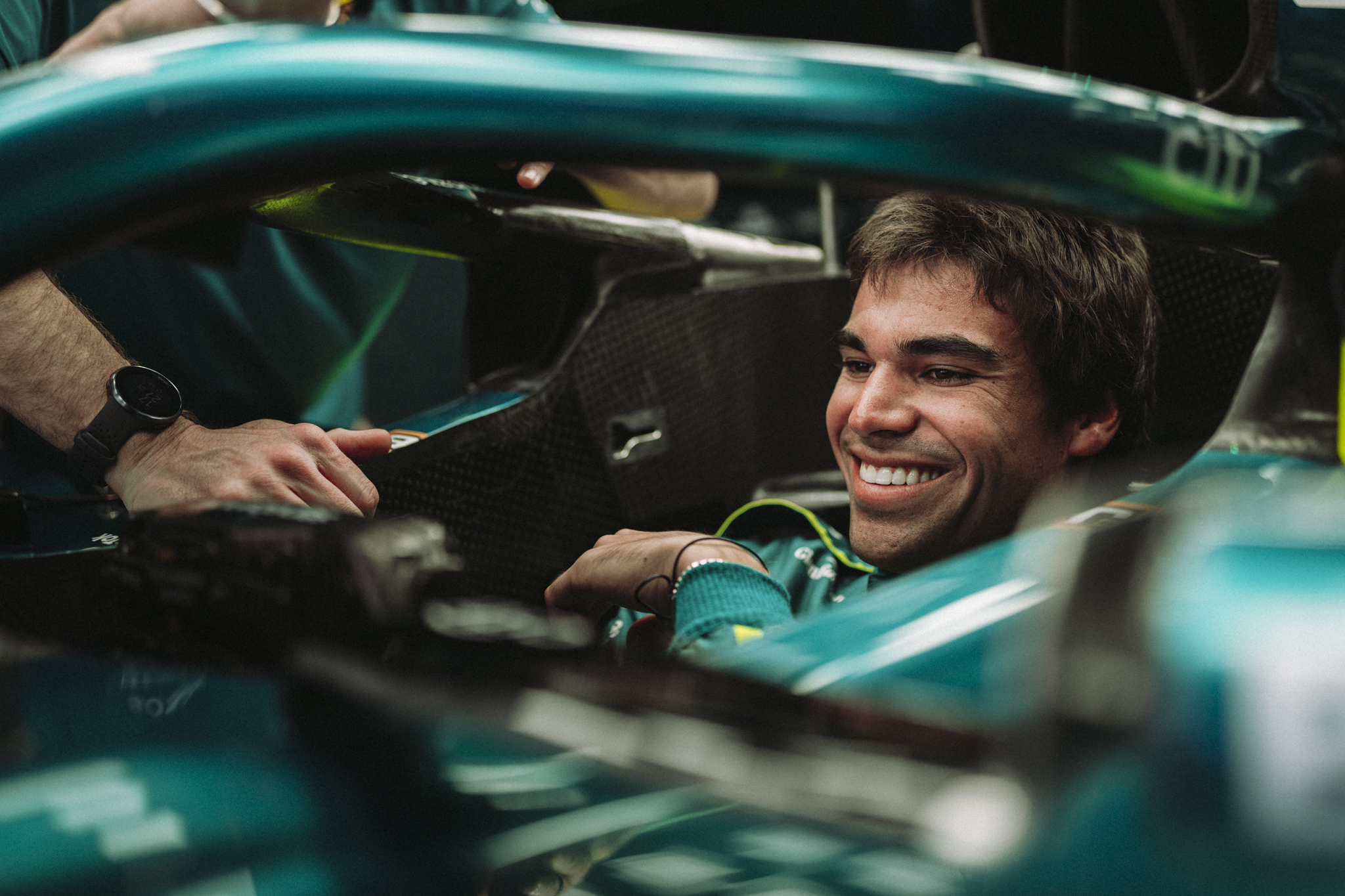 Lance Stroll a bordo del 'AMR25'.