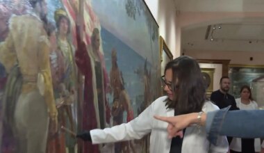 El cuadro de Colón atacado con pintura por activistas en el Museo Naval tiene daños más graves de lo que se pensaba