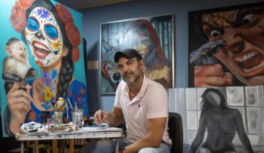 El pintor murchantino Ricardo Pardo expone su obra en Pamplona