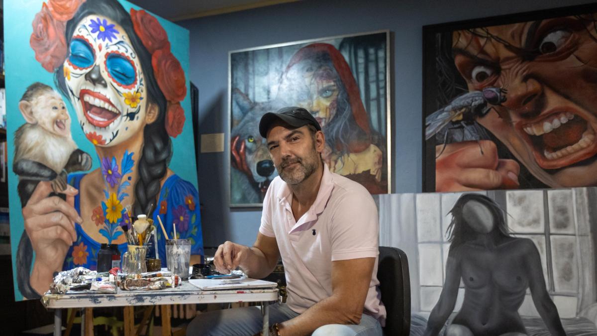 El pintor murchantino Ricardo Pardo expone su obra en Pamplona