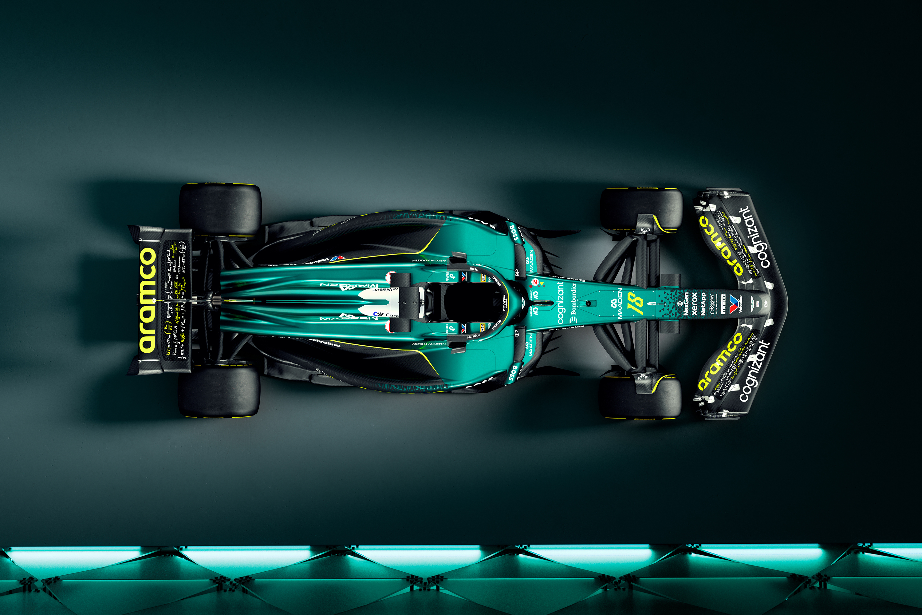 Vista aérea del coche.