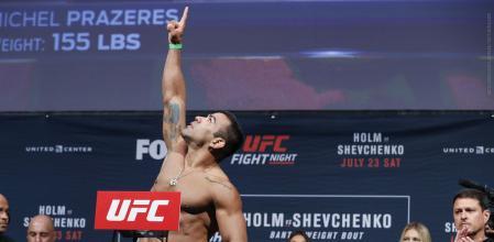 Michel Prazeres, durante un pesaje de la UFC