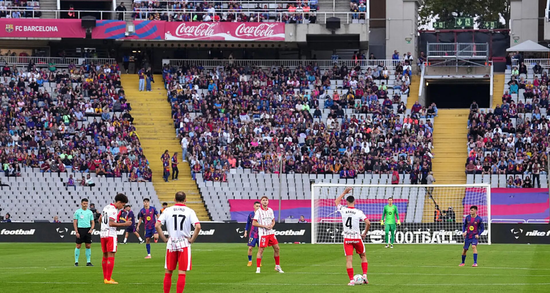 Los jugadores del Barça se unen al plantón de 15 segundos contra el Girona por el partido ante el Villarreal en Miami