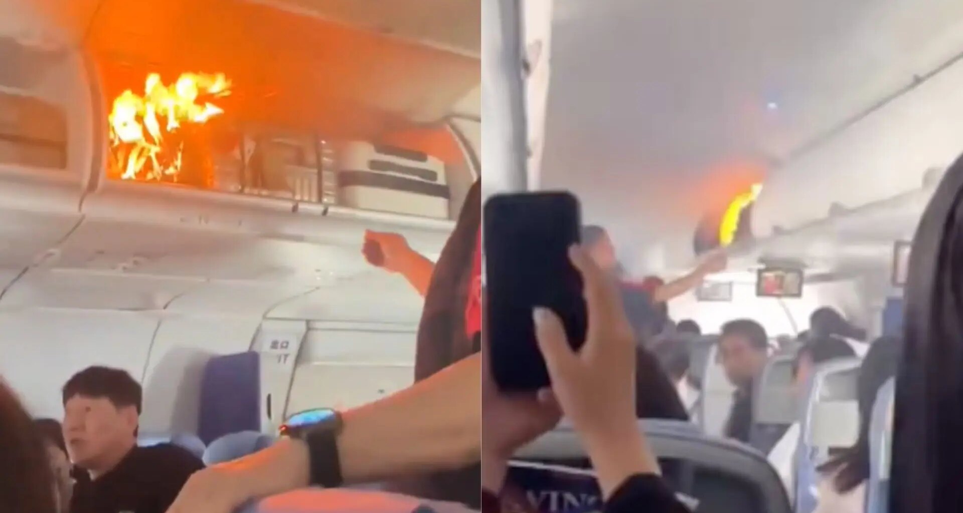 un incendio de una batería de litio obliga a un avión a aterrizar de emergencia