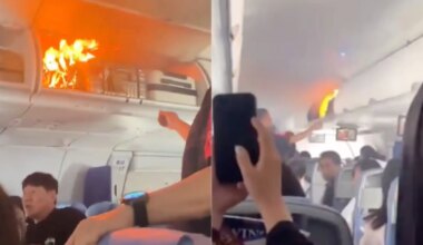 un incendio de una batería de litio obliga a un avión a aterrizar de emergencia