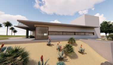 Diseño exterior de la Casa Club del Campo de Golf Alborán de El Toyo